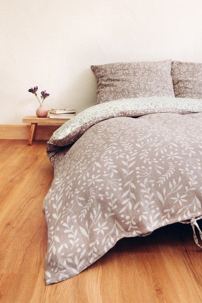 Parure de lit LIMAS en mousseline – Flora Blush