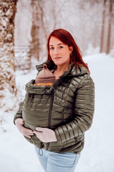 LIMAS Quilted Babywearing Jacket Mom – Olive Green